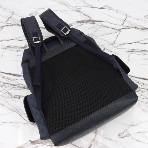 GUCCI Ophidia Monogram Logo Backpack Blue/Black - Picture 6 of 8